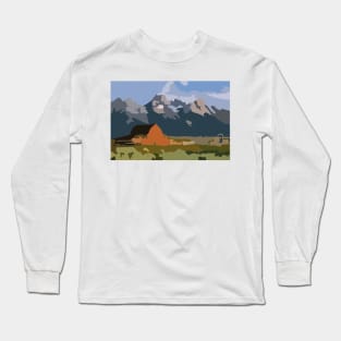 Grand Teton Painting Long Sleeve T-Shirt